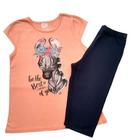 Conjunto camiseta e bermuda feminina infantil -kely kety