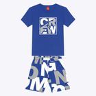 Conjunto Camiseta Manga Curta e Bermuda Moletom Infantil Masculino Kyly 1000405