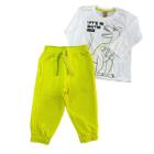 conjunto camiseta ML e calça moletom up baby dinossauro