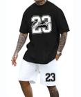 Conjunto Camiseta Oversized Masculina + Bermuda Tactel Academia Chicago Top de linha - TMG