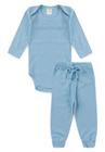 Conjunto Canelado Light Longo - Azul Bebê - Ame Kids