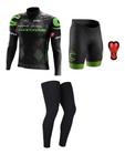 Conjunto Cannondale Camisa Manga Longa Bermuda Pernito Mtb - Decole