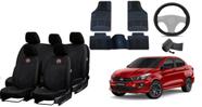 Conjunto Capa Automotiva Cronos 17-23 + Tapete de Luxo