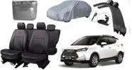 Conjunto capa couro Jac T50 2020 a 2024 + limpadores