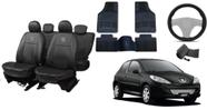 Conjunto capa couro Peugeot 207 08-14 + tapete durável