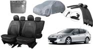 Conjunto capa couro Peugeot 407 04-11 + capa e limpador de vidro