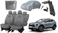 Conjunto capa couro Sportage 2023 a 2025 + limpador