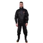 Conjunto Capa de Chuva Masculino Tamanho GG Preto Impermeável Motoqueiro Nylon 0,20mm Com Gola Pioneira - 1801-M-PRE-GG