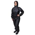 Conjunto Capa de Chuva PVC Combate Feminina EG C/ Capuz Preto Refletiva Pioneira-2901-F-PRE-EG