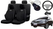 Conjunto Capas de Couro Toyota Corolla 2006 + Capa de Volante + Chaveiro Toyota