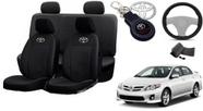 Conjunto Capas de Couro Toyota Corolla 2010 + Capa de Volante + Chaveiro Toyota