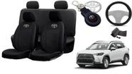 Conjunto Capas de Couro Toyota Corolla Cross 2024 + Capa de Volante + Chaveiro Toyota