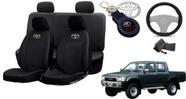 Conjunto Capas de Couro Toyota Hilux 1995 + Capa de Volante + Chaveiro Toyota