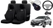 Conjunto Capas de Couro Toyota Yaris 2023 + Capa de Volante + Chaveiro Toyota