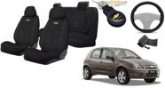 Conjunto Capas Tecido Premium Celta 2008-2015 + Volante + Chaveiro GM