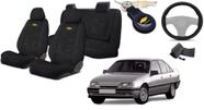 Conjunto Capas Tecido Premium Omega 1991 a 1998 + Volante + Chaveiro GM