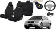 Conjunto Capas Tecido Premium Vectra 2005 a 2011 + Volante + Chaveiro GM