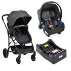 Conjunto Carrinho De Bebê Convert - Dark Gray - Burigotto