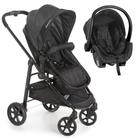 Conjunto Carrinho Olympus New Black Com Bebê Conforto