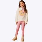 Conjunto Casaco Peluciado e Legging em Termoskin Estampa Urso Infantil Feminino Infanti 72097