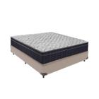 Conjunto Casal Cama Bege Box Colchão Extra Firme Ortobom D45