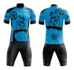 Conjunto Ciclismo Camisa e Bermuda C/ Forro Gel