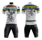 Conjunto Ciclismo Camisa e Bermuda C/ Forro Gel