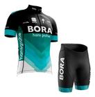 Conjunto Ciclismo Camisa Manga Curta e Bermuda Bora Esportiva Bike Uv Mtb