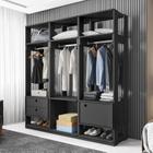 Conjunto Closet Modulado com 3 Cabideiros 1 Porta 2 Gavetas Titan Espresso Móveis