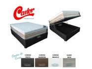 Conjunto Colchão Castor Premium Tecnopedic + Cama Box Baú Jadmax Blindada 138x188x72 - Opção de Cores -Linha Luxo