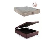Conjunto Colchão Ortobom Airtech Viúva + Cama Box Baú Jadmax 128x188 - Reforçada -Ideal para espaços Pequenos