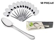 Conjunto Colher de Sobremesa em Aço Inox (12 Peças) - HM