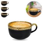 Conjunto Com 04 Xícaras Decoradas Para Café Chá Porcelana 150ml Cada - JKR