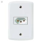 Conjunto com 1 Tomada Simples 10a Lux2 Branco Tramontina