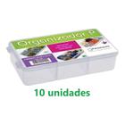 Conjunto Com 10 Caixas Box Organizadores Tamanho P Com Divisória