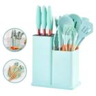 Conjunto Com 19 Utensílios Cozinha Silicone Concha Espátula - Clink