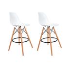 Conjunto com 2 Banquetas Charles Eames Branco