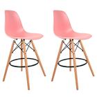 Conjunto com 2 Banquetas Charles Eames Rosa