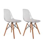 Conjunto com 2 Cadeiras Charles Eames Cristal