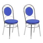 Conjunto com 2 Cadeiras de Cozinha Montevideu Azul