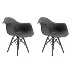 Conjunto Com 2 Cadeiras Eames Com Braço Konkret Empório Tiffany Base Em Polipropileno