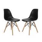 Conjunto com 2 Cadeiras Eames Prizi Lake - Preta