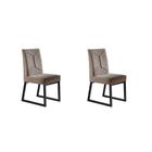 Conjunto com 2 Cadeiras ItÃlia II Cinza 98 cm