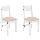 Conjunto Com 2 Cadeiras Para Sala De Jantar Milano Branco Savana Poliman Móveis