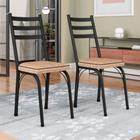 Conjunto Com 2 Cadeiras Tubular Europa 141 Preto Fosco Rattan Artefamol