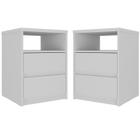 Conjunto com 2 Mesas de Cabeceira Mdf Gales