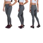 Conjunto com 3 Calças Legging Fitnes Suplex Lisa Cintura Alta Cinza