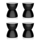 Conjunto com 4 Bancos Hydro Preto