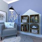 Conjunto com 4 Nichos com Prateleira Montana Bramov Móveis Carvalho Mel