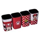 Conjunto com 4 Porta Canetas em Plástico Decorado Minnie - Plasutil